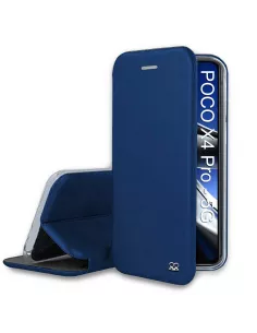 Xiaomi Poco X4 Pro (5G) Etui Cuir Folio Clam - Bleu cosmos | Ibroz