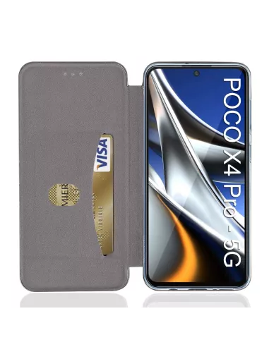 Xiaomi Poco X4 Pro (5G) Leather Case Folio Clam - Cosmos Blue | Ibroz