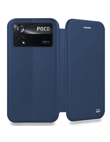 Xiaomi Poco X4 Pro (5G) Etui Cuir Folio Clam - Bleu cosmos | Ibroz
