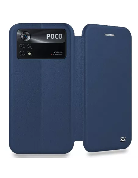 Xiaomi Poco X4 Pro (5G) Leather Case Folio Clam - Cosmos Blue | Ibroz