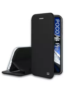 Xiaomi Poco X4 Pro (5G) Leather Case Folio Clam - Black | Ibroz