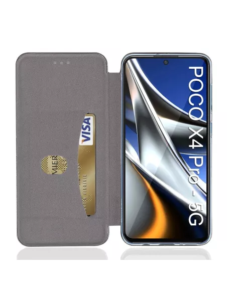 Xiaomi Poco X4 Pro (5G) Etui Cuir Folio Clam - Noir | Ibroz