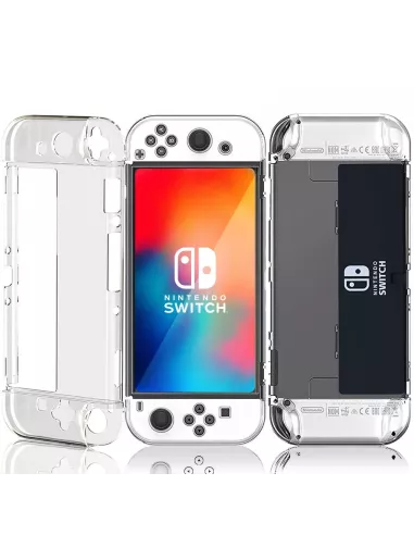 Coque de protection + coque Joy-con Nintendo Swich OLED - Transpare...