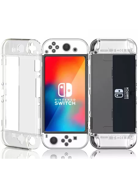 Coque de protection + coque Joy-con Nintendo Swich OLED - Transpare...