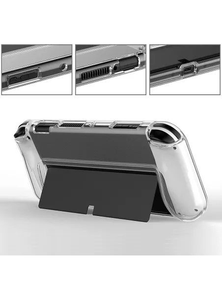Coque de protection + coque Joy-con Nintendo Swich OLED - Transpare...