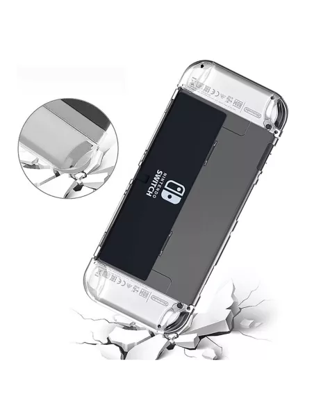 Coque de protection + coque Joy-con Nintendo Swich OLED - Transpare...