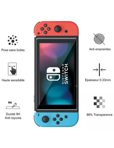 Premium screen protector (x2) in tempered glass 9H Nintendo Switch | ...