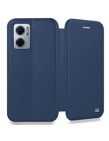 Xiaomi Poco M4 (5G) Etui Cuir Folio Clam - Bleu cosmos | Ibroz