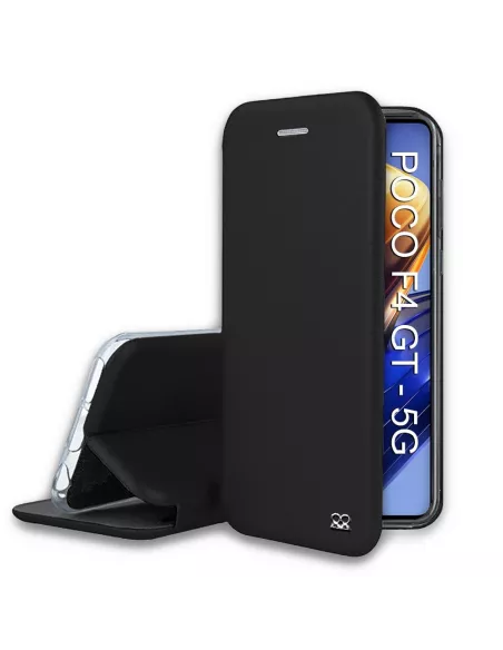 Xiaomi Poco F4 GT (5G) Leather Case Folio Clam - Black | Ibroz