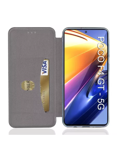 Xiaomi Poco F4 GT (5G) Etui Cuir Folio Clam - Bleu cosmos | Ibroz
