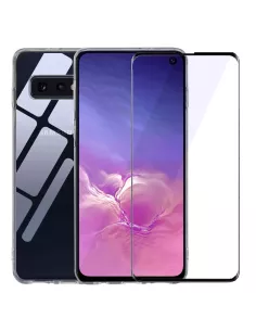 Galaxy S10 Coque Inoglass en verre trempé + Verre trempé 9H | Ibroz