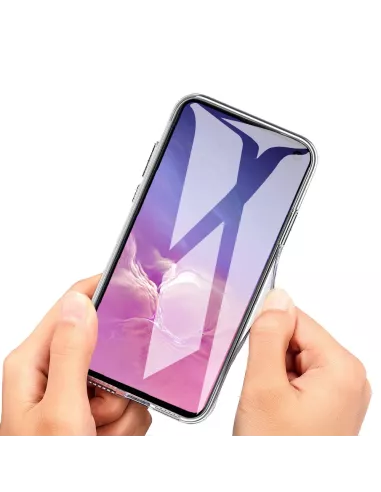 Galaxy S10 Coque Inoglass en verre trempé + Verre trempé 9H | Ibroz
