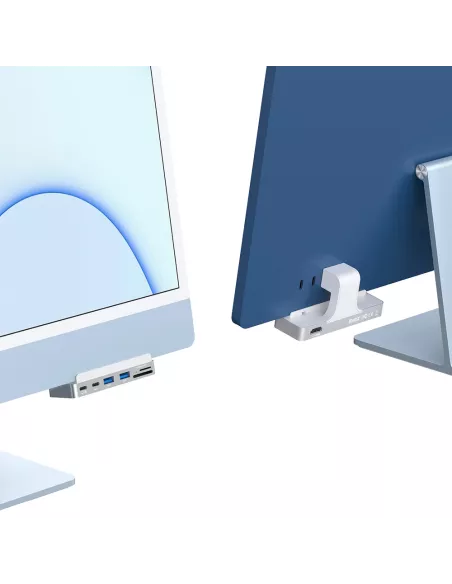 Hub - Dock MC01 pour iMac 24 pouces M1 (2021) USB-C - 7 Ports en 1 - HDMi fixation
