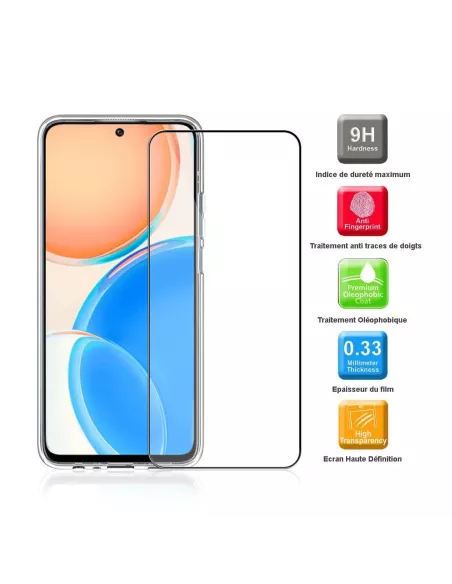 Honor X8 (5G) Shockproof Case + 9H Screen Protector Pack - Transparent...