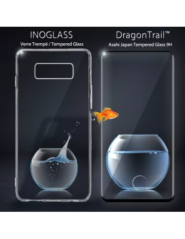 Galaxy S10e Coque Inoglass en verre trempé + Verre trempé 9H | Ibroz