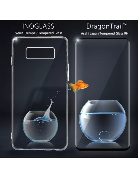 Galaxy S10e Coque Inoglass en verre trempé + Verre trempé 9H | Ibroz