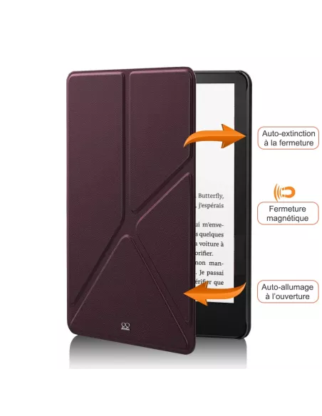 Amazon Kindle Paperwhite 6,8" (2021 - 11ème Gén) Etui Cuir Origami ...