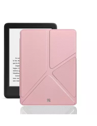Amazon Kindle 6" (10ème Gén) Etui Cuir Origami - Rose gold | Ibroz