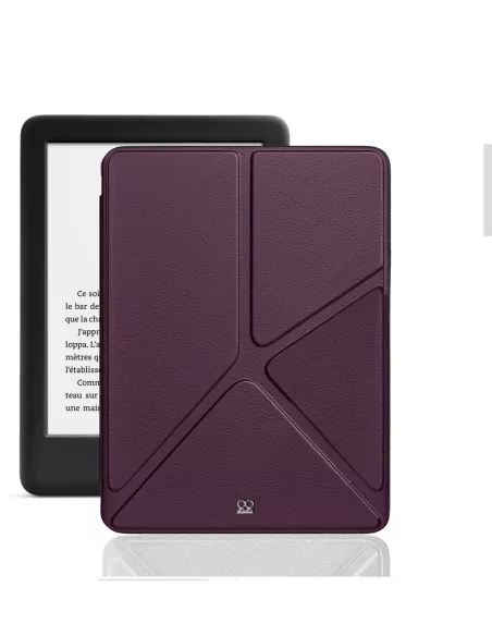 Amazon Kindle 6" (10ème Gén) Etui Cuir Origami - Bordeaux | Ibroz