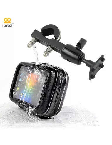 Universal smartphone mount for motorcycles, bikes and mountain bikes on handlebars (bar...