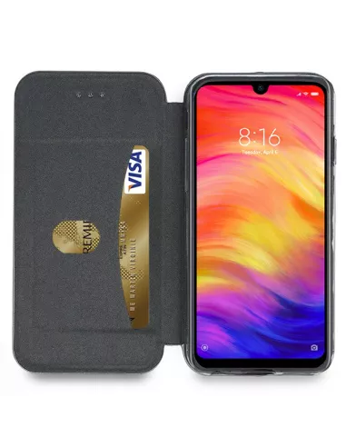 Xiaomi Redmi Note 7 Etui Cuir Folio CLAM | Ibroz
