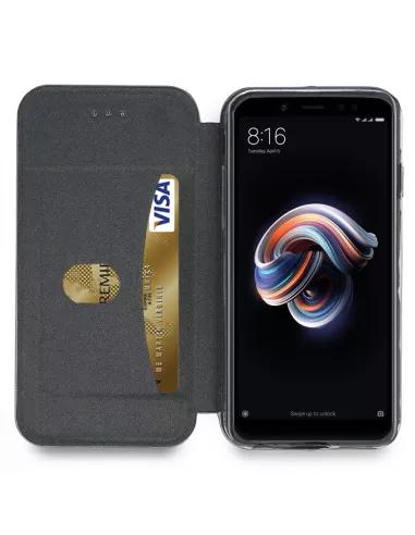 Xiaomi Redmi Note 5 Etui Cuir Folio CLAM | Ibroz