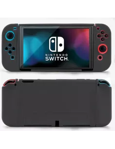 LSR Silicone Soft Touch Nintendo Switch OLED Case - Black | Ibroz