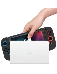 LSR Silicone Soft Touch Nintendo Switch OLED Case - Black | Ibroz 2
