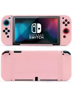 LSR Silicone Soft Touch Nintendo Switch OLED Case - Pink | Ibroz