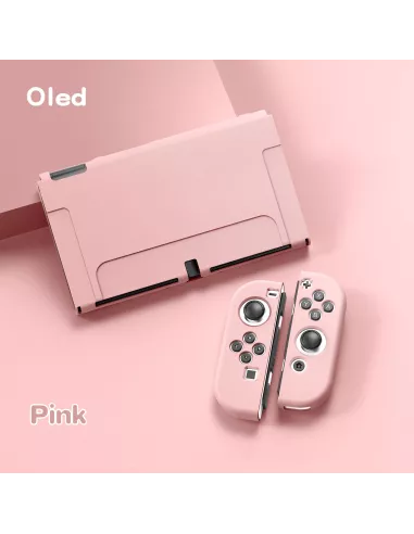 LSR Silicone Soft Touch Nintendo Switch OLED Case - Pink | Ibroz