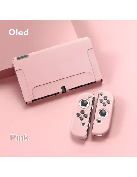 LSR Silicone Soft Touch Nintendo Switch OLED Case - Pink | Ibroz
