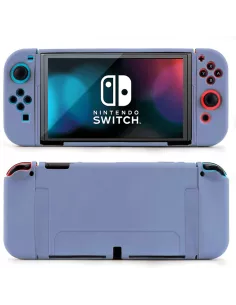 LSR Silicone Soft Touch Nintendo Switch OLED Case - Grey Blue | Ibroz