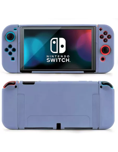 LSR Silicone Soft Touch Nintendo Switch OLED Case - Grey Blue | Ibroz