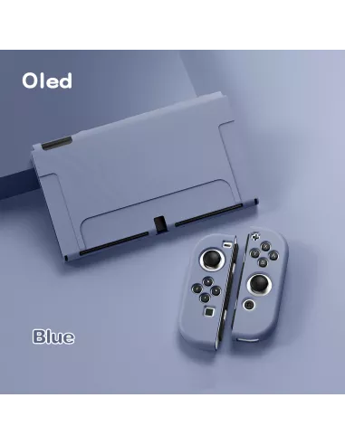 Coque LSR Silicone Soft Touch Nintendo Switch OLED - Bleu gris | Ibroz