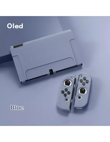 Coque LSR Silicone Soft Touch Nintendo Switch OLED - Bleu gris | Ibroz
