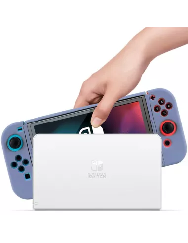 Coque LSR Silicone Soft Touch Nintendo Switch OLED - Bleu gris | Ibroz