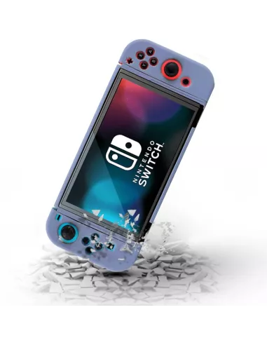Coque LSR Silicone Soft Touch Nintendo Switch OLED - Bleu gris | Ibroz