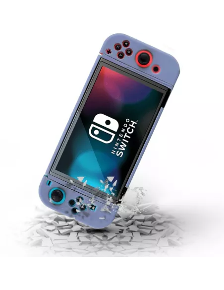 Coque LSR Silicone Soft Touch Nintendo Switch OLED - Bleu gris | Ibroz