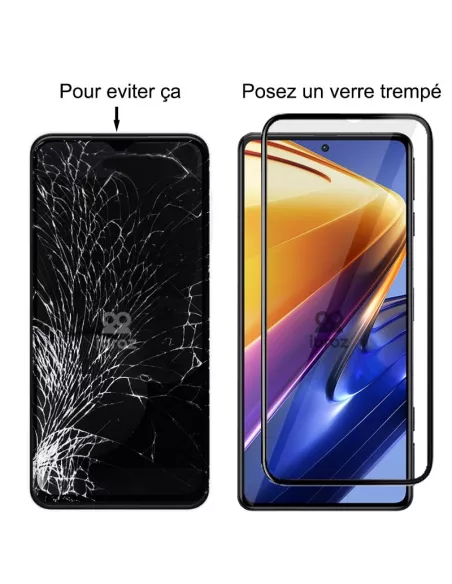 Lot de 3 Protections écran pour Xiaomi Poco F4 GT en verre trempé 5...