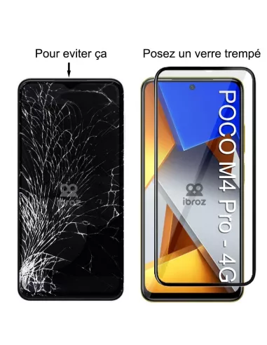 Set of 3 tempered glass screen protectors for Xiaomi Poco M4 Pro ...