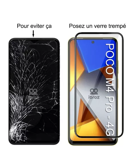 Lot de 3 Protections écran pour Xiaomi Poco M4 Pro en verre trempé ...