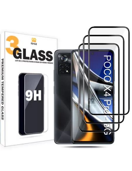 Set of 3 tempered glass screen protectors for Xiaomi Poco X4 Pro ...