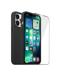 Apple iPhone 13 Pro Coque Liquid Silicone + Verre Trempé 9H (5D) - ... 2