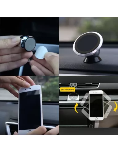Support Auto pour Smartphone & Mobile magnétique pour tableau de bo...