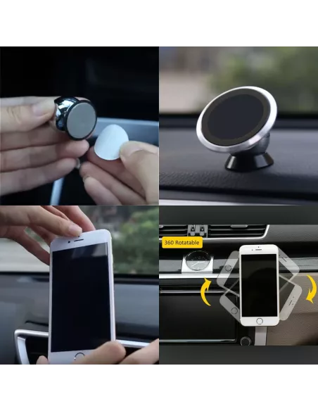 Support Auto pour Smartphone & Mobile magnétique pour tableau de bo...