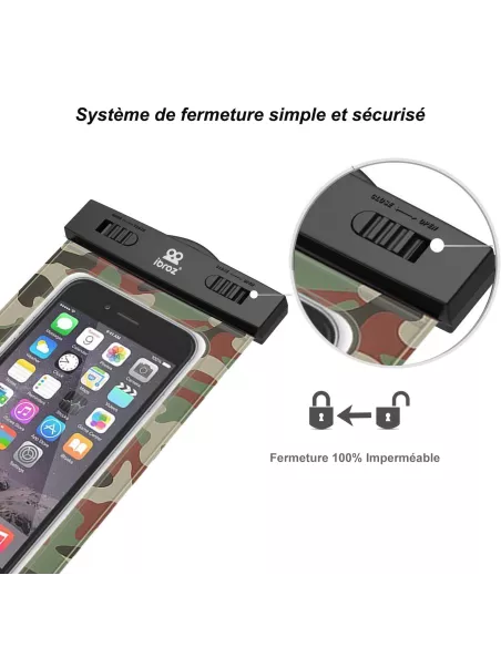 Pochette Housse de transport étanche IPX8 30 mètres - Camouflage | ...