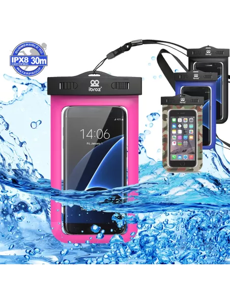 Waterproof Carrying Case IPX8 30 meters - Pink | Ibroz