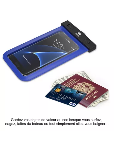 Pochette Housse de transport étanche IPX8 30 mètres - Bleu | Ibroz