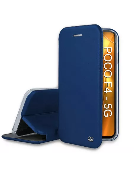 Xiaomi Poco F4 (5G) Leather Case Folio Clam - Cosmos Blue | Ibroz