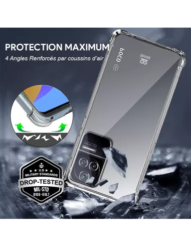Xiaomi Poco F4 (5G) Shockproof Case + 9H Screen Protector Pack - Tr...